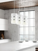 Nikosia white and silver pendant