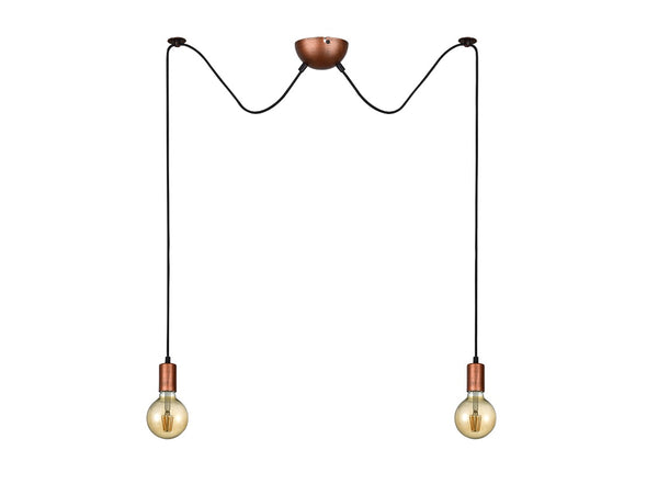 Cord vintage copper pendant