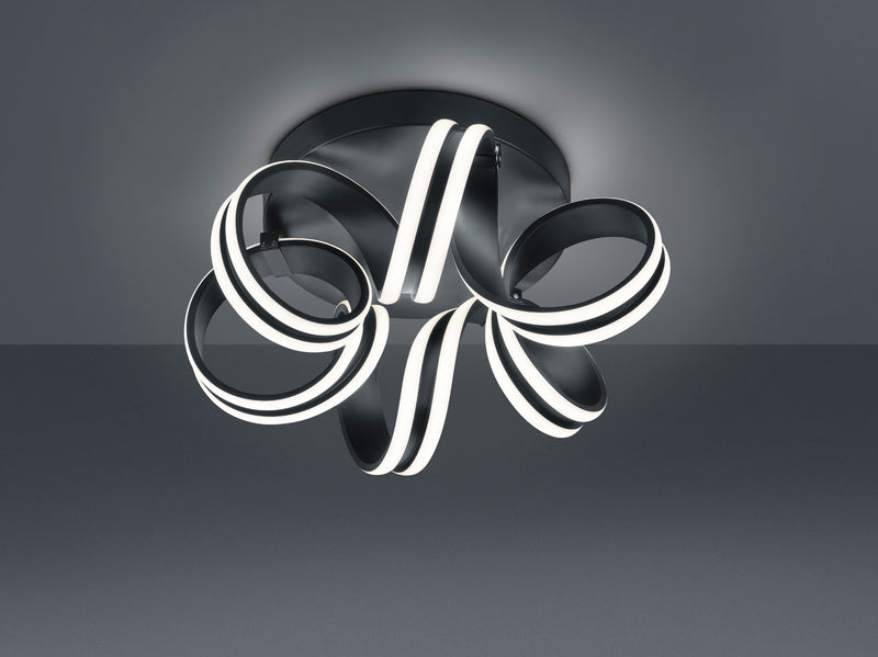Carrera black ceiling light