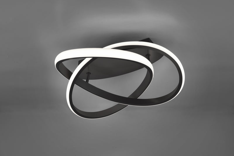 Course black ceiling light